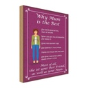 Holzschild 30x20 cm why Mam is the best Mama beste Männer Frauen