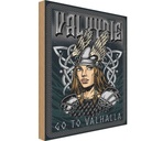 Holzschild 30x20 cm Valkyrie go to Valhalla Wiking Dekoration