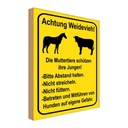 Holzschild 30x20 cm Achtung Weidevieh nicht füttern