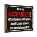 Holzschild 20x30 cm bin Mechaniker kann reparieren