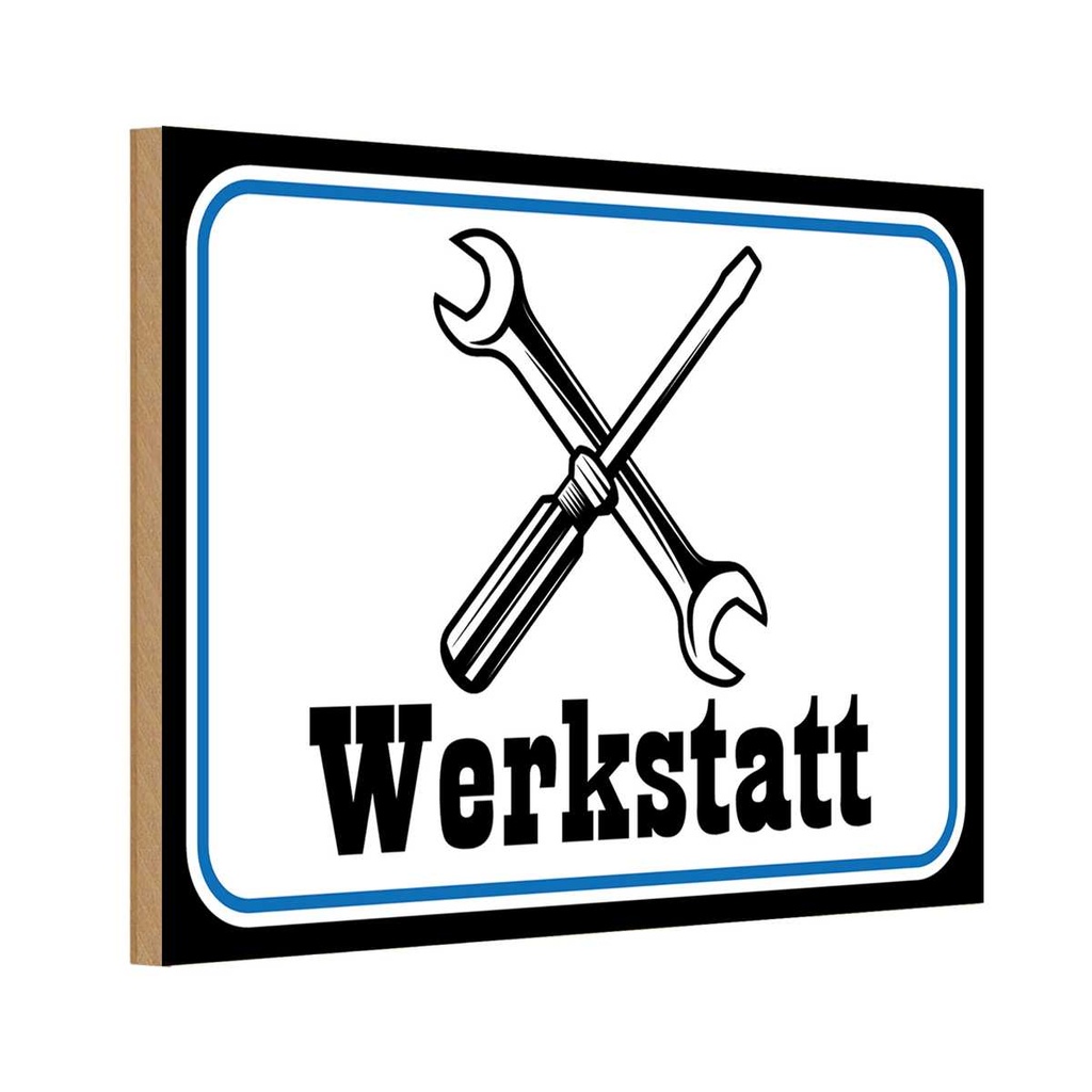 Holzschild 20x30 cm Werkstatt Reparatur Auto Garage