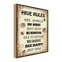 Holzschild 30x20 cm Hive rules bee humble honest Tier Haustier