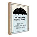 Holzschild 30x20 cm ich freue mich wenn es regnet Dekoration