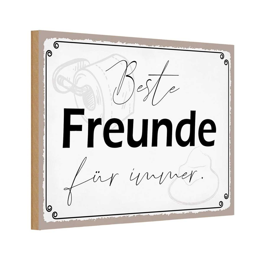Holzschild 20x30 cm beste Freunde für immer Familie