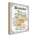 Holzschild 30x20 cm Dialekte Karte Bundesländer Deutschland