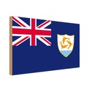 Holzschild 20x30 cm Anguillas Anguilla Flagge Fahne Wappen