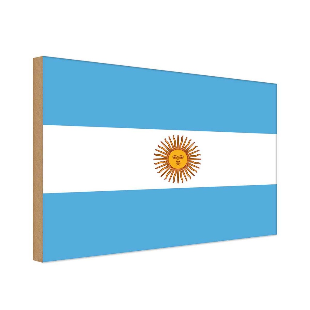 Holzschild 20x30 cm Argentinien Argentina Flagge Fahne Wappen