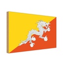 Holzschild 20x30 cm Bhutans Bhutan Flagge Fahne Wappen