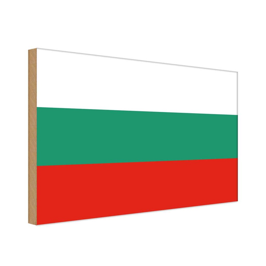 Holzschild 20x30 cm Bulgariens Bulgaria Flagge Fahne Wappen