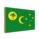 Holzschild 20x30 cm Kokosinseln Cocos Islands Flagge Fahne Wappen