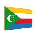 Holzschild 20x30 cm der Komoren the Comoros Flagge Fahne Wappen