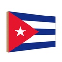 Holzschild 20x30 cm Kubas Cuba Flagge Fahne Wappen