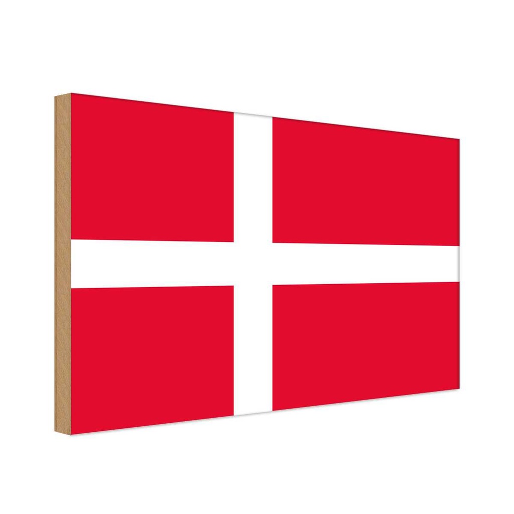 Holzschild 20x30 cm Dänemarks Denmark Flagge Fahne Wappen