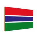 Holzschild 20x30 cm Gambias the Gambia Flagge Fahne Wappen