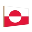 Holzschild 20x30 cm Grönlands Greenland Flagge Fahne Wappen