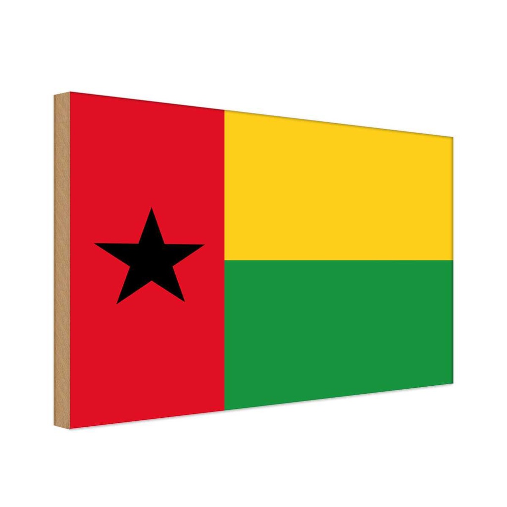 Holzschild 20x30 cm Guinea-Bissaus Guinea-Bissau Flagge Fahne Wappen