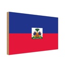 Holzschild 20x30 cm Haitis Haiti Flagge Fahne Wappen