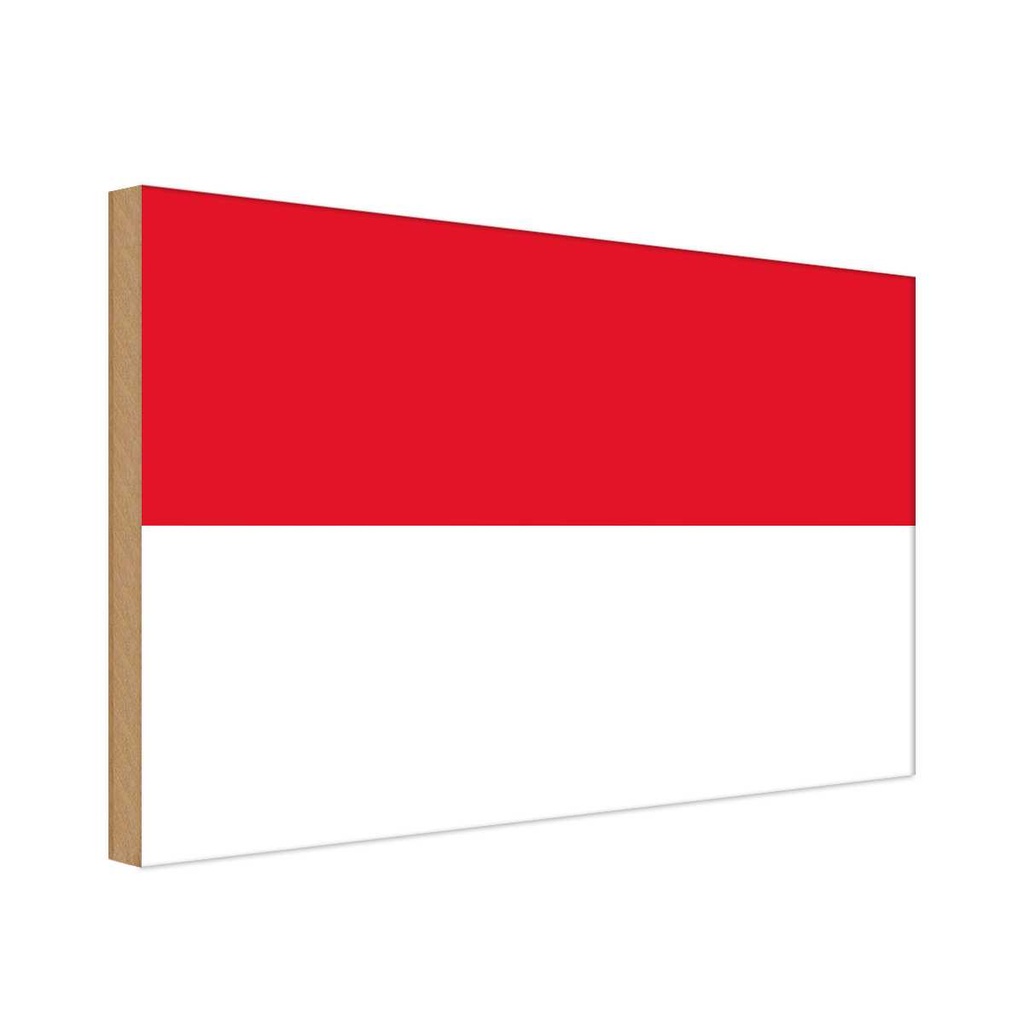 Holzschild 20x30 cm Indonesiens Indonesia Flagge Fahne Wappen
