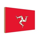Holzschild 20x30 cm Isle of Man Flagge Fahne Wappen