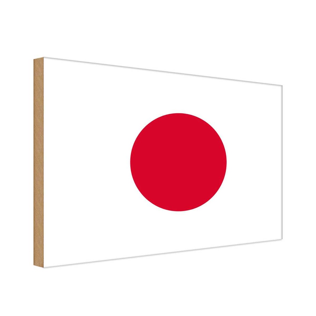 Holzschild 20x30 cm Japans Japan Flagge Fahne Wappen