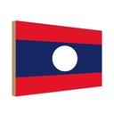Holzschild 20x30 cm Laos Flagge Fahne Wappen
