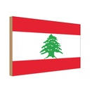 Holzschild 20x30 cm Libanon Lebanon Flagge Fahne Wappen