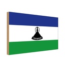 Holzschild 20x30 cm Lesothos Lesotho Flagge Fahne Wappen