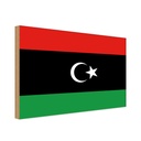 Holzschild 20x30 cm Libyens Libya Flagge Fahne Wappen
