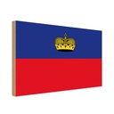 Holzschild 20x30 cm Liechtenstein Flagge Fahne Wappen
