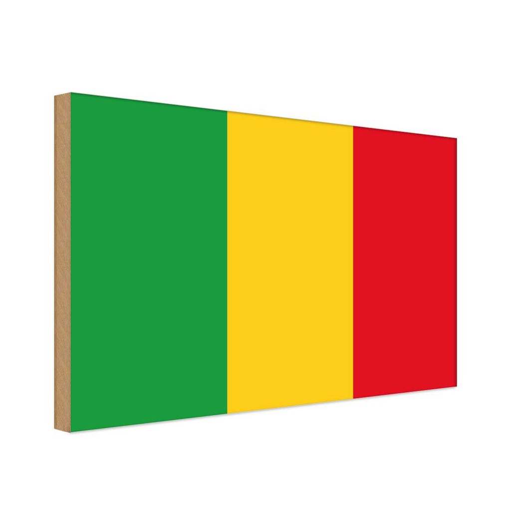 Holzschild 20x30 cm Malis Mali Flagge Fahne Wappen