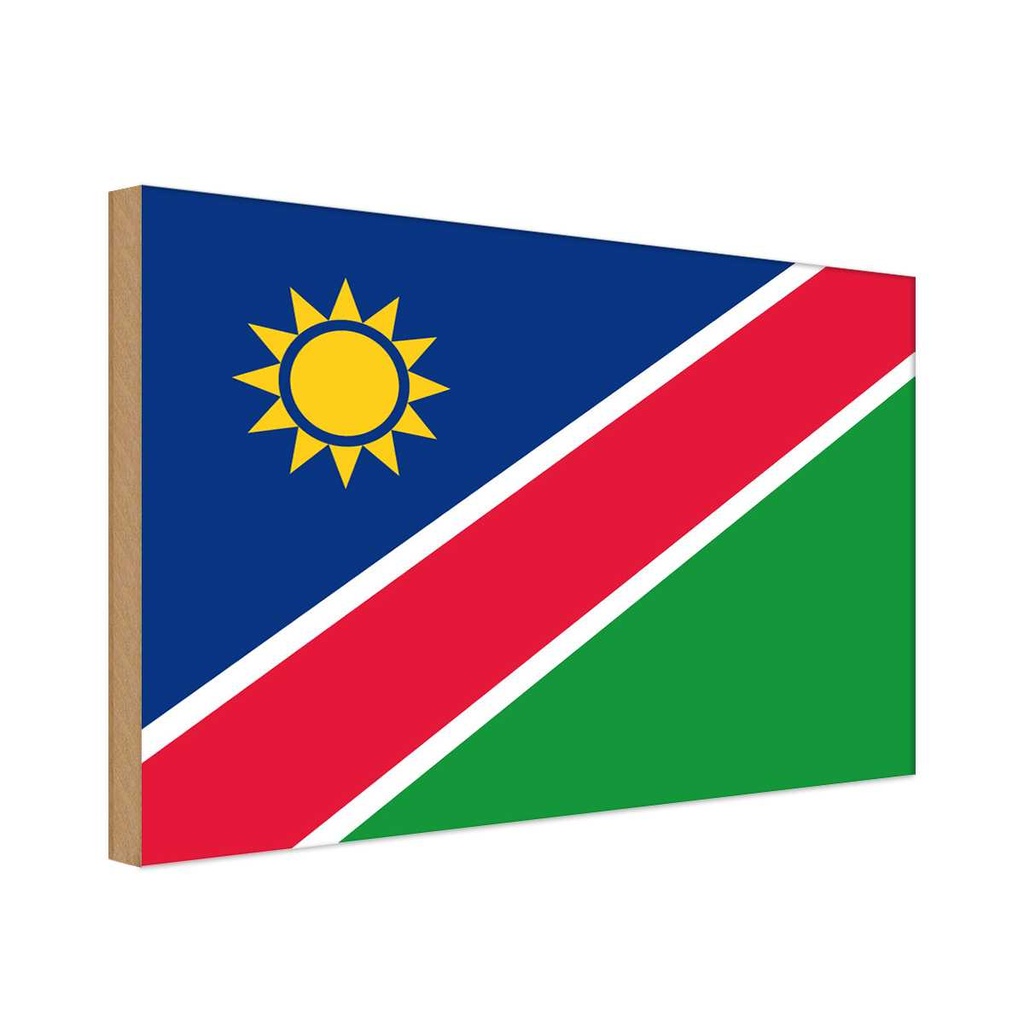 Holzschild 20x30 cm Namibias Namibia Flagge Fahne Wappen