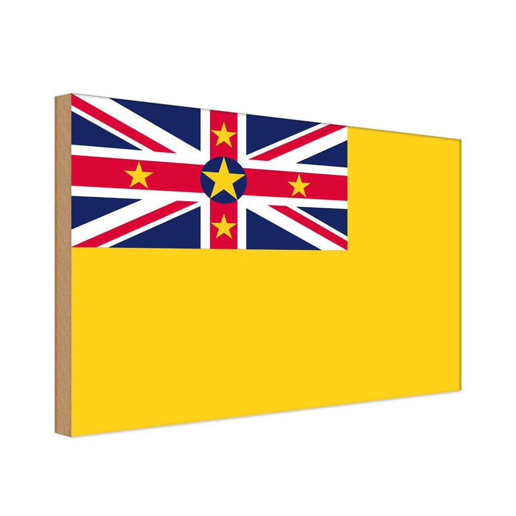 Holzschild 20x30 cm Niues Niue Flagge Fahne Wappen
