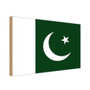 Holzschild 20x30 cm Pakistans Pakistan Flagge Fahne Wappen