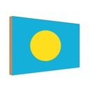 Holzschild 20x30 cm Palaus Palau Flagge Fahne Wappen