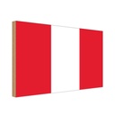 Holzschild 20x30 cm Perus Peru Flagge Fahne Wappen