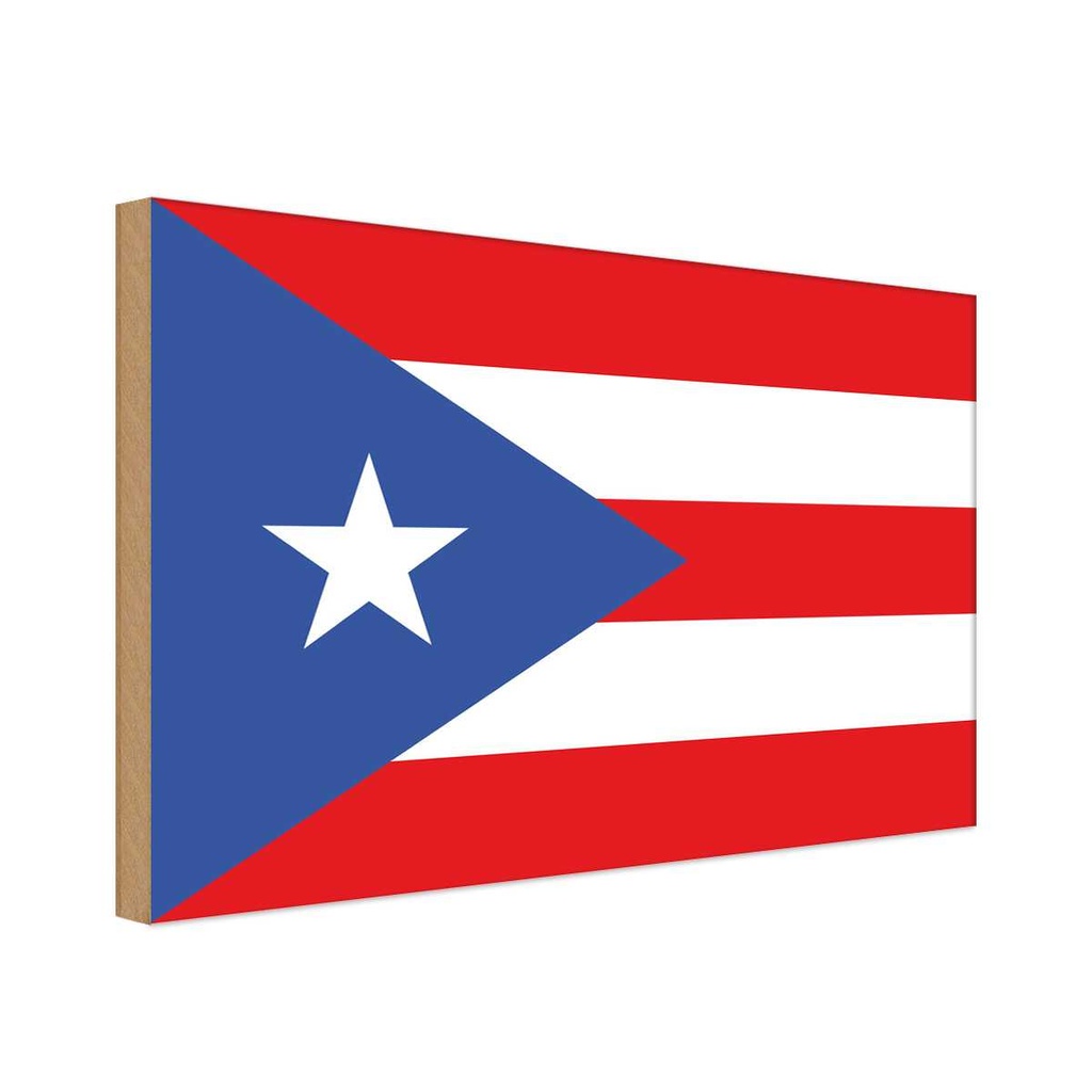 Holzschild 20x30 cm Puerto Ricos Rico Flagge Fahne Wappen