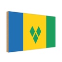 Holzschild 20x30 cm Saint Vincent und Grenadinen Flagge Fahne Wappen