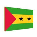 Holzschild 20x30 cm São Tomé und Príncipe Flagge Fahne Wappen