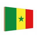 Holzschild 20x30 cm Senegal Flagge Fahne Wappen