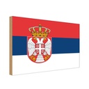 Holzschild 20x30 cm Serbiens Serbia Flagge Fahne Wappen