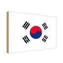 Holzschild 20x30 cm Südkoreas South Korea Flagge Fahne Wappen