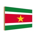 Holzschild 20x30 cm Surinames Suriname Flagge Fahne Wappen