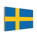 Holzschild 20x30 cm Schwedens Sweden Flagge Fahne Wappen
