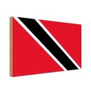 Holzschild 20x30 cm Trinidad und Tobagos Falg Flagge Fahne Wappen