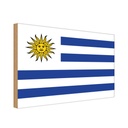 Holzschild 20x30 cm Uruguays Uruguay Flagge Fahne Wappen