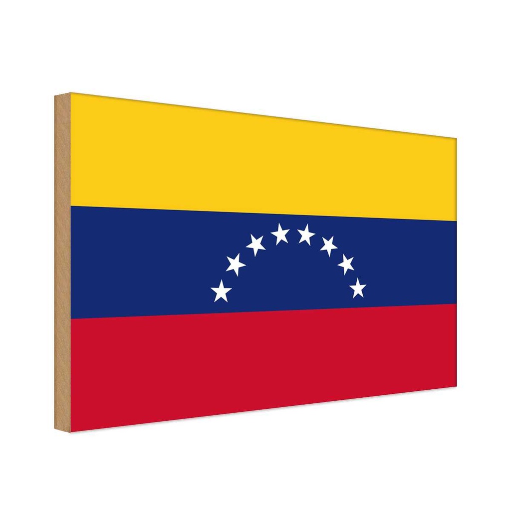 Holzschild 20x30 cm Venezuelas Venezuela Flagge Fahne Wappen