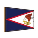 Holzschild 20x30 cm American Samoa Flagge Fahne Wappen