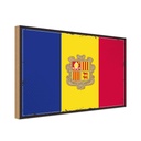 Holzschild 20x30 cm Andorras Andora Flagge Fahne Wappen