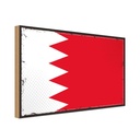 Holzschild 20x30 cm Bahrains Bahrain Flagge Fahne Wappen