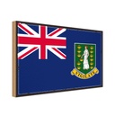 Holzschild 20x30 cm Britischen Jungferninseln Flagge Fahne Wappen